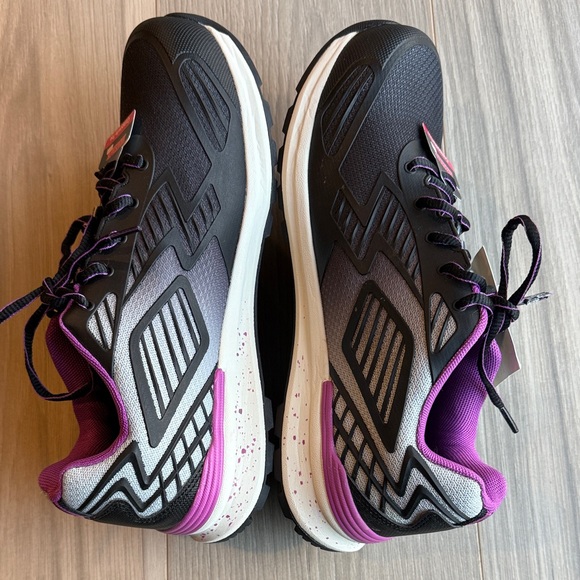 New Brahma Women's Maddox Black/Purple Work Sneakers Size 10.5 - Picture 5 of 9